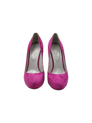 Sergio Rossi Sergio Rossi Almond Toe Pumps in Pink Suede (view 2)