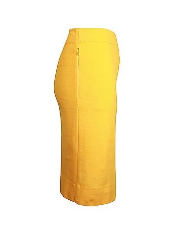 Diane von Furstenberg Diane Von Furstenberg Pencil Skirt in Yellow Viscose (view 2)