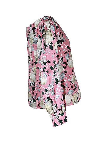 Erdem Erdem Off-Shoulder Top in Pink Cotton (view 2)