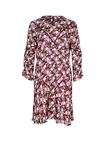 Anna Sui Anna Sui Woman Lace-trimmed Floral Print Mini Dress in Multicolor Rayon (view 1)