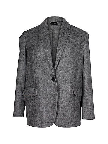Isabel Marant Isabel Marant Oversized Blazer Jacket in Grey Virgin Wool (view 1)