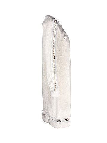 Chloé Chloe Cut Out Detail Sweatshirt Mini Dress in Cream Cotton (view 2)