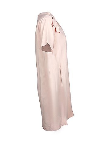Chloé Chloe Shoulder Bow V-Neck Dress in Light Pink Acetate (view 2)
