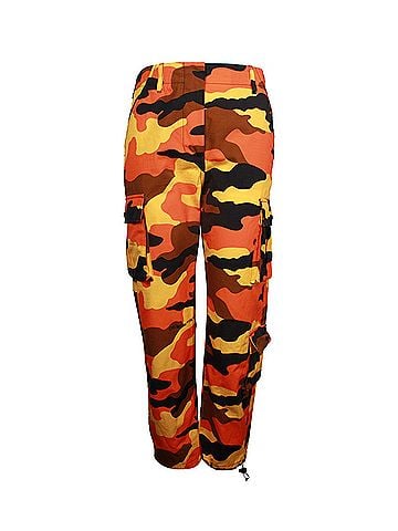 OFF-WHITE Off-White Camouflage Printed Cargo in Orange Cotton (view 1)