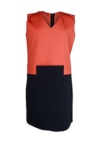 Victoria Beckham Victoria Beckham Color-Block Sleeveless Shift Dress in Multicolor Viscose (view 1)