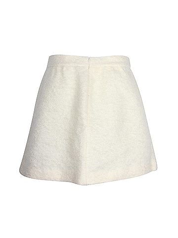 Kea and Joby Red Valentino Bouclé Mini Skirt in Ecru Mohair (view 1)