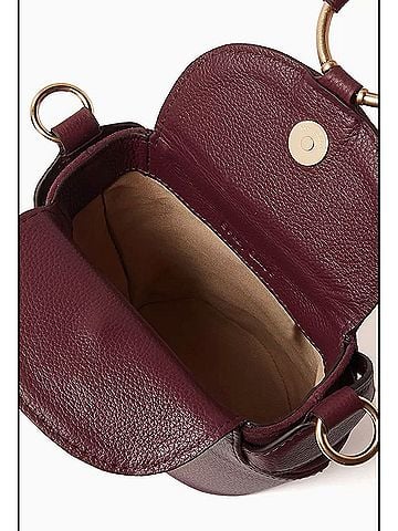 See By Chloé See by Chloé Joan Box bag in a burgundy textured-leather Bucket Bag (view 2)
