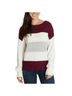 Lucky Brand Stripes Burgundy Gray Ivory Pullover Sweater Size XL - photo 9