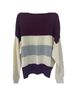 Lucky Brand Stripes Burgundy Gray Ivory Pullover Sweater Size XL - photo 2