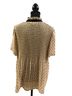 Max Studio 100% Polyester Polka Dots Tan Black Short Sleeve Blouse Size L - photo 2