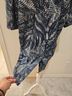 Lyssé Print Blue White Short Sleeve Blouse Size S - photo 4