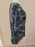 Lyssé Print Blue White Short Sleeve Blouse Size S - photo 7