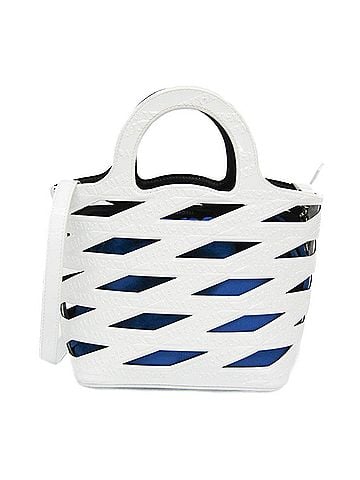 Balenciaga Balenciaga Neo Basket 630708 Women's Patent Leather,Nylon Handbag,Shoulder Bag Blue,White (view 1)