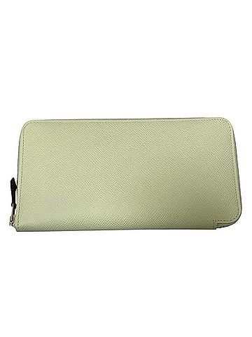 Hermès HERMES Epsom Leather Azap Long Silk-In Wallet, Made in 2024, Double Stamped, Jaune Milton, Women's (view 1)