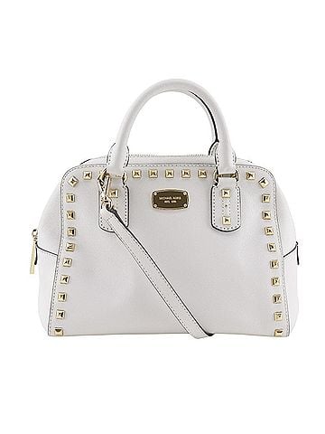 Michael Kors Michael Kors 2WAY Shoulder Handbag Studs 35S6GFSS1L Leather White 2way Zipper 2WAYShoulder Women's (view 1)