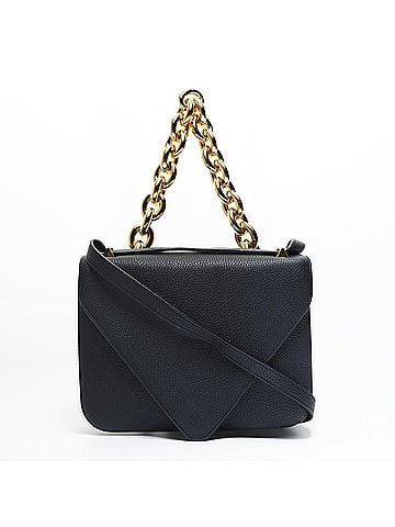 Bottega Veneta Bottega Veneta Leather Mount Envelope Chain Shoulder Bag in Black (view 2)