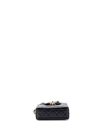 Chanel Kelly Top Handle Shopping Bag Quilted Shiny Aged Calfskin Nano (view 2)