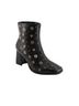 Andrea Black Women's Medium Heel Riveted Ankle Booties Size 7 - photo 3