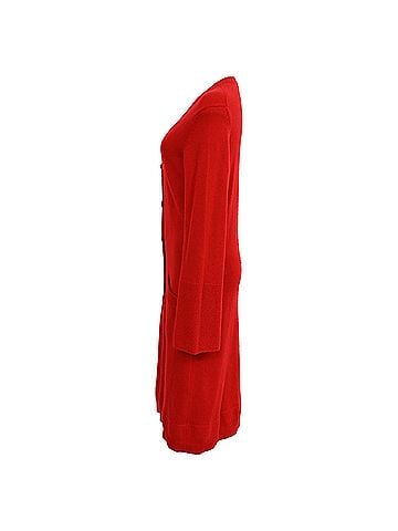 Chanel Chanel Button-Down Knitted Long Cardigan in Red Cashmere (view 2)