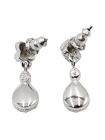 Swarovski Swarovski Crystal Drop Earrings in Silver Metal (view 2)