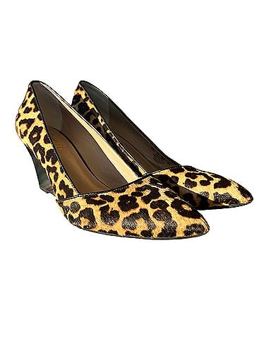 Franco Sarto leopard print wedge pumps made of genuine calf hair Wedges (view 1)