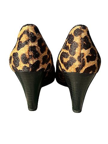Franco Sarto leopard print wedge pumps made of genuine calf hair Wedges (view 2)