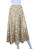 Seen Worn Kept 100% Polyester White Gold Formal Skirt Size 10 - photo 1