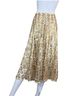 Seen Worn Kept 100% Polyester White Gold Formal Skirt Size 10 - photo 3