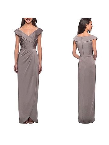 La Femme mother of the bride pewter gown  Cocktail Dress (view 2)