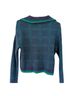 BP. 100% Acrylic Checkered-gingham Blue Green Gray Pullover Sweater Size S - photo 2