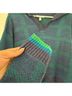 BP. 100% Acrylic Checkered-gingham Blue Green Gray Pullover Sweater Size S - photo 6