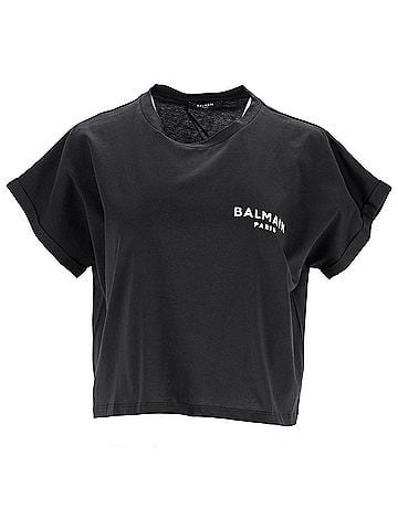 Balmain Balmain Crop Top in Black (view 1)