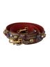 Dolce & Gabbana Basic 100% Leather Solid Brown Brown Python Leather Studded Shoulder Women's Strap One size - photo 1