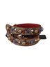 Dolce & Gabbana Basic 100% Leather Solid Brown Brown Python Leather Studded Shoulder Women's Strap One size - photo 3