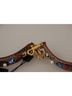 Dolce & Gabbana Basic 100% Leather Solid Brown Brown Python Leather Studded Shoulder Women's Strap One size - photo 5