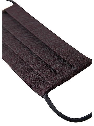 Dolce & Gabbana Basic Maroon Pleated Elastic Ear Strap Face Women's Mask (view 2)
