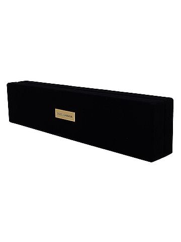Dolce & Gabbana Basic Black Velvet Logo Plaque Storage Bracelet Jewelry Women's Box (view 2)