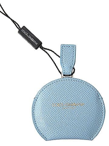 Dolce & Gabbana Basic Light Blue Calfskin Leather Mirror Women's Holder (view 1)