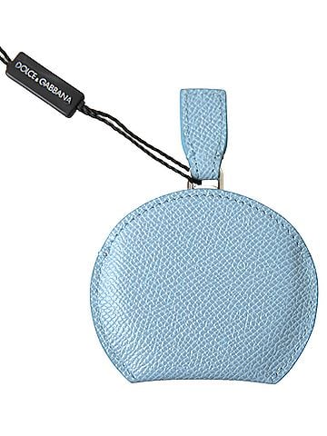 Dolce & Gabbana Basic Light Blue Calfskin Leather Mirror Women's Holder (view 2)