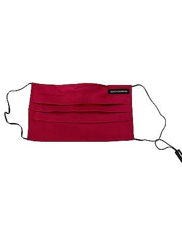 Dolce & Gabbana Basic Red Cotton Pleated Elastic Ear Strap One Size Face Women's Mask (view 1)