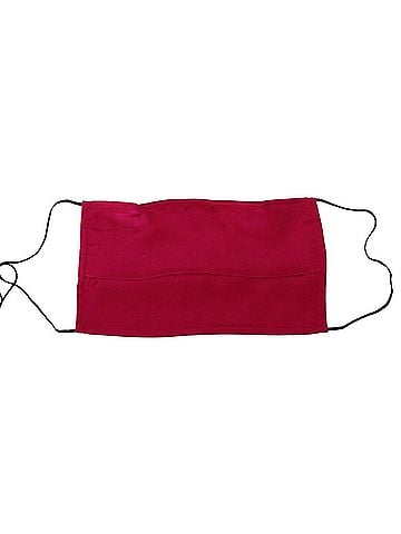 Dolce & Gabbana Basic Red Cotton Pleated Elastic Ear Strap One Size Face Women's Mask (view 2)