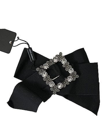 Dolce & Gabbana Basic Black Swarovski Crystal Embellished Hair Women's Clip (view 1)
