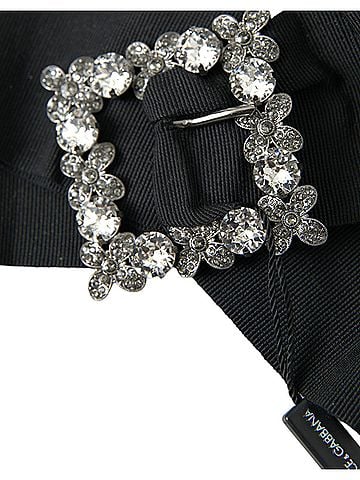 Dolce & Gabbana Basic Black Swarovski Crystal Embellished Hair Women's Clip (view 2)