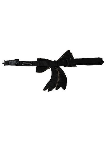 Dolce & Gabbana Basic Gold Tone Silk Rhinestone Embellished Women Women's Bowtie (view 2)