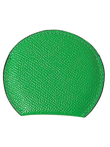 Dolce & Gabbana Basic Green Calfskin Leather Round Logo Hand Mirror Women's Holder (view 2)