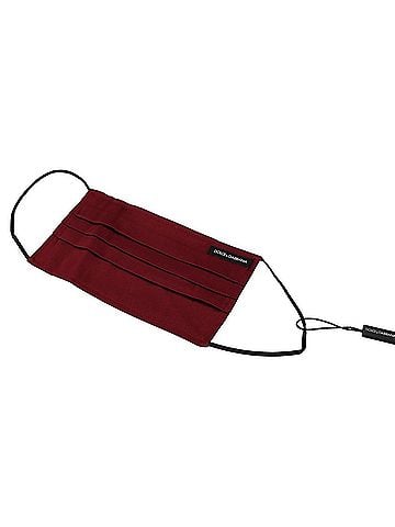 Dolce & Gabbana Basic Maroon Silk Pleated Elastic Ear Strap One Size Face Women's Mask (view 2)