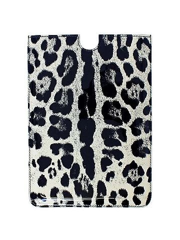 Dolce & Gabbana Basic White Leopard Pattern Leather eBook Cover Tablet Women's Case (view 1)