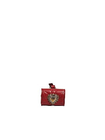 Dolce & Gabbana Basic Black Leather Devotion Heart Strap Airpod Women's Case (view 1)