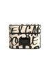 Dolce & Gabbana Basic 100% Leather Solid Black Black White Leather Scribble Embossed Logo Airpods  Case One size - photo 1