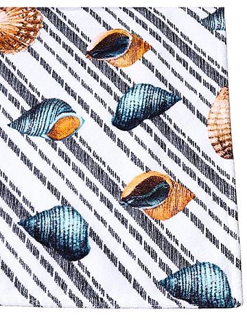 Dolce & Gabbana Basic Multicolor Stripes Seashells Beach Women's Towel (view 2)